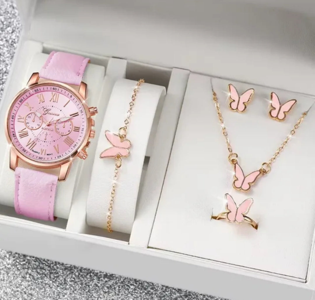 💎 Parure Papillon Or Plaqué : L'élégance complète en 5 bijoux 🦋