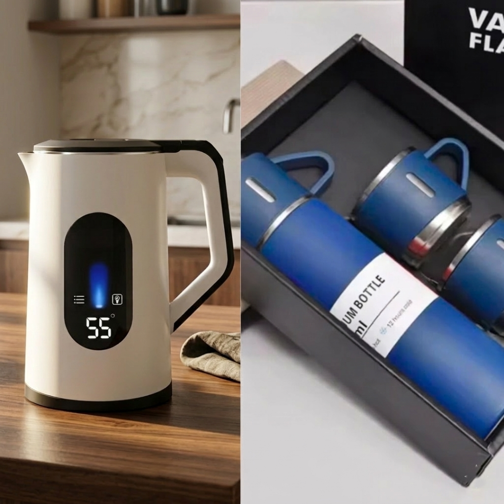 Bouilloire Électrique Intelligente + Tasse Thermique OFFERTE 🎁