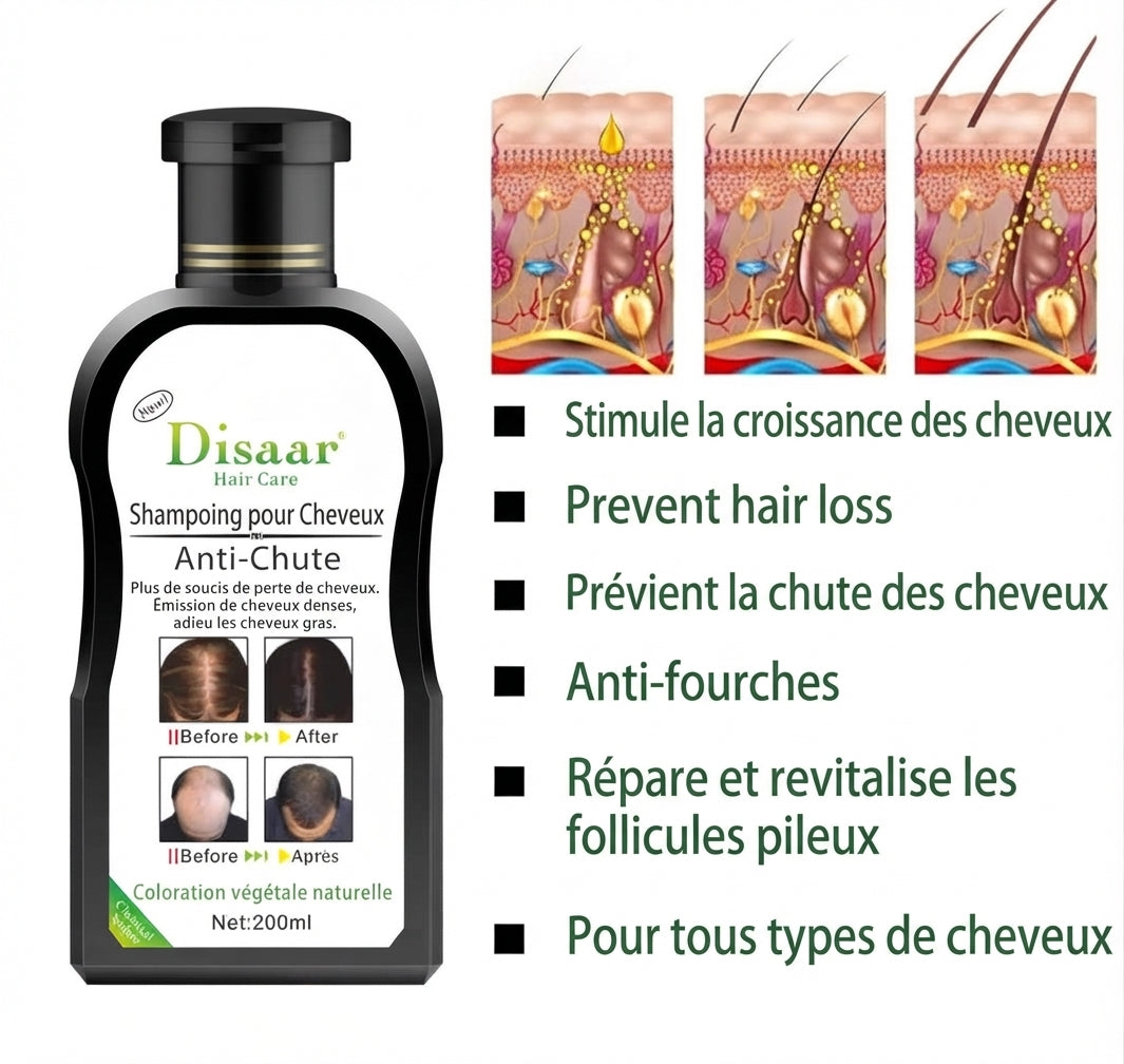 🔥Gamme Disaar Anti-Chute  - Shampooing 200ml + Huile Pousse 30g 🔥